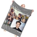 Miniatyrbilde 2 av 5: Polyester teppe hudvennlig myk maskinvaskbar klart trykt teppe for sofa kontor reise 100x120cm / 39.4x47.2in