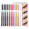 Miniatyrbillede 3 af 8: 20 stk. Farverig Gel Eyeliner Blyant Sæt Farvede Eyeliner Langtidsholdbare Vandtætte Smudge proof Eyes Makeup Eyeliner til kvinder