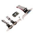 Pikkukuva 1 / 8: Mini PCIe -sarjan rinnakkaislaajennuskortti 6 Gbps PCI Express tulostimeen LPT-portti 2-portti RS 232 DP9 -nastasovitin 4U-kotelolle