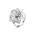 Miniatyrbillede 3 af 5: 12 stk. Blomster Rhinestone Servietringe Sæt Legering Hul Design Elegant Serviet Holdere til Hjem Decor
