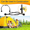 Miniatyrbillede 5 af 5: 20 Stykker Bungee Strammer, 150mm Fleksibel Bungee Elastik, Kugle Bungee Strammer, Holdbare Bungee Snore, til Bannere, Presenninger, Camping, Telte (Sort)_