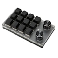 Miniatyrbilde 4 av 8: Minitastatur Knottdesign Rød bryter Dual Mode Plug and Play Mekanisk programmerbart tastatur for gaming Office Media 12 taster med 2 knotter
