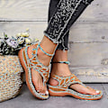 Miniatyrbillede 3 af 4: Ortopædiske Kvinders Casual Flade Flip Flops Lav Kile Sandaler UK7 (EU41) - Brun