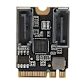 Miniatyrbillede 4 af 8: M.2 til 2 porte SATA3.0 6Gbps JMB582 Chip M.2 til 2 porte SATA3.0 udvidelseskort til computer til Windows