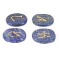 Pikkukuva 8 / 8: Kaiverretut palmukivet kiillotetut pyöreät kannettavat taskutasapainottavat kivet Reiki-hoitomeditaatioon Lapis Lazuli