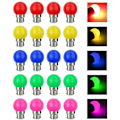 Miniatyrbillede 1 af 8: 20 Stk LED Pære Farve B22 3W Tilsvarende 30W 240LM B22 Bajonet Pærer Garland Farve LED Multicolor Pærer til Hjem Bar Party