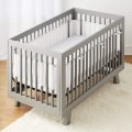Miniatyrbillede 2 af 8: 2 stk Baby Crib Bumper Sæt Åndbar Mesh Crib Liner Anti Collision Seng Bumpers