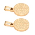 Miniatyrbilde 8 av 8: 2 stk. St. Benedikt-medaljer i rustfritt stål, allergivennlig, dekorativ St. Benedikt-medaljong for beskyttelse