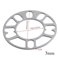 Pikkukuva 2 / 5: 2x 5MM Pyörän spacerit kevytmetallivanteille, 4 ja 5 pultin yleismallinen adapteri