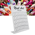 Pikkukuva 3 / 7: Nail Art False Tips Display Board - 50 kpl valkoinen kynsilakka paletti geelilakan värikorttiin