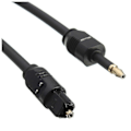 Miniatyrbillede 3 af 5: 1m 3ft Toslink Til Mini Jack 3.5mm Digital Optisk Spdif Lydkabel Guldbelagt