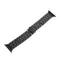 Miniatyrbillede 4 af 8: Udskiftningsurrem i rustfrit stål med justering til Iwatch 7 42mm 44mm 45mm Sort