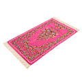 Miniatyrbilde 7 av 8: Bønneteppe Multipurpose Elegant Broderi Dekorativ Kvast Dobbelt Lag Muslim Bønneteppe for Hall Hjem Camping Rose Red