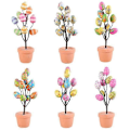 Miniatyrbild 5 av 5: Påsk Simulation Ägg Krukväxter Tecknade Tryckta Ägg Påsk Skrivbordsdekoration Ornament N3-28 liten blomstil