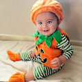 Miniatyrbilde 2 av 2: Barnekostyme sett med gresskar for jule- og Halloweenfest 0-6m