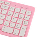 Miniatyrbild 7 av 8: 96 tangenter trådlöst tangentbord Mus Combo 10 meter överföring Toningsbeständig tangentbord Mus Combo med halkfri matta Rosa