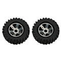 Miniatyrbild 6 av 8: 2 st 1,9 tum 96 mm gummidäck med fälgar i aluminiumlegering för Axial SCX10 1/10 RC Crawler CarBlack