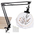 Miniatyrbillede 2 af 5: Justerbart broderiramme stativ i metal, sammenklappeligt broderirammeholder og 16 stk. broderinåle
