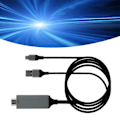 Miniatyrbild 6 av 8: Adapterkabel Typ C till High Definition Multimedia Interface-kabeladapter PVC Koppar för telefon bärbar dator Svart