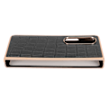 Miniatyrbild 5 av 8: Phone case Cover för Samsung Galaxy Z Fold 4 Nanoplätering Krokodilmönster äkta läder Repsäkert Svart