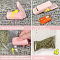 Miniatyrbilde 4 av 5: Mini Poseforsegler, 2 I 1 Bærbar Varmeforseglings- og Kutter, Chipspose Matforsegler Vakuummaskin for Snacks Plast Friske Poser - Rosa - Batteri Ikke Inkludert