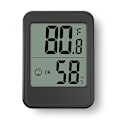 Miniatyrbild 5 av 5: Digital Mini Inomhus Termometer/Hygrometer - Omkopplingsbar, Svart