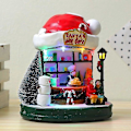 Miniatyrbilde 2 av 5: Resin Julekrybbe Landsbyhus By Med LED-lys