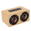 Miniatyrbilde 8 av 8: Trådløs Bluetooth-høyttaler Retro Subwoofer Bærbar datamaskin Høyttalere med mikrofon for stasjonær datamaskin TVGul trestruktur