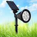 Miniatyrbillede 5 af 8: Vandtæt 2 stk 7LED Solar Plænelys Spotlights Udendørs Have Yard Landskab Spike LysVarm Hvid
