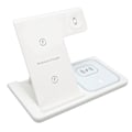 Miniatyrbilde 2 av 8: Trådløs lader 3 i 1 trådløs ladestasjon for IPhone 13 12 11 XS XR XS X 8 Plus Klokker Headset Hvit