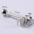 Miniatyrbilde 3 av 5: Sett med 7 klare akrylretainer i 16g for tragus, helix, leppe og bruskpiercinger