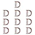 Miniatyrbild 1 av 5: Gyllene 3D ihåliga nagelalfabet - Set med 26 strassbokstäver för nagelsalong DIY (10 st) D