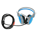 Miniatyrbilde 1 av 8: Gaming Headset med støydemping, stereo, ergonomisk, kablet dataspillhodetelefon med mikrofon for PC, blå