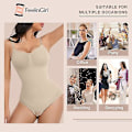 Miniatyrbillede 4 af 5: Helkrops-Shaper Sømløs Mavekontrol Bodysuit til Kvinder - 2XL Beige