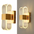Miniatyrbilde 6 av 8: Vegglampe Luksus Romantisk Akryl Moderne Vegglampetter for Hotell Soverom Korridor Trapper Gull Enkelt Hode Skrå Korn