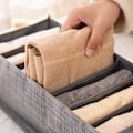 Miniatyrbild 3 av 7: Byxa Organizer Förtjockad non-woven tyg Kläder Låda Organizer Byxor Förvaringslåda