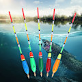 Miniatyrbilde 6 av 8: 5PCS Flerfarget Balsa Tre Flyte Bobber Bite Indikator Fiskeutstyr (6+2g )