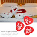 Miniatyrbilde 8 av 8: 100 stk/pose polyester svamp hjerteform dekor Valentinsdag bryllupsfest dekorasjon ornament rød