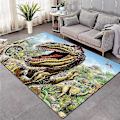 Pikkukuva 1 / 5: Pohjoismainen tyyli matot 3D dinosaurus painatus paksu matto olohuoneeseen sängyn viereen makuuhuoneeseen höyhenmatto kotitalous flanellimatto/matot4 90cmx150cm