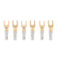 Pikkukuva 1 / 8: 6 kpl kullattu 4 mm banaani U Fork Y Spade Plug Kaiutin johdinliitin ruuvityyppinen juotevapaa