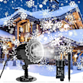 Miniatyrbild 1 av 5: Julprojektor Utomhus, Led Jul Snöflinga Projektor Vattentät IP65, Led Projektorlampor Snöfall Effekt Dekoration för Jul, Inomhus
