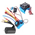 Miniatyrbild 5 av 8: 3650 2300KV Vattentät 4-polig Borstlös Motor 60A ESC Kylfläns Combo Set för 1/10 RC Bil