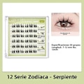 Miniatyrbild 1 av 5: Limfria Falska Ögonfransar Zodiac-serien 12 Tecken C-Kurvor 0.05mm Segmenterade Självhäftande Syntetiskt Hår Längd 1cm-1.5cm U634