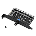 Miniatyrbild 1 av 5: PC 8 Kanalers Fläkthubb Kylfläkt Hastighetskontroller kompatibel med CPU-chassi HDD VGA PWM-fläkt PCI-fäste Ström B-B5