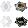 Miniatyrbild 1 av 5: Lotus Tealight Ljusstakehållare - Set om 2, Resinform för Blomljusstake Epoxi Gjutning, DIY Smyckeskrin, Prydnadsbehållare, Godisask