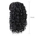 Miniatyrbilde 6 av 7: Curly Hestehale Extension Hestehale med snøring for svarte kvinner Syntetisk Curly Hestehale med snøring for kvinner