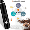 Miniatyrbilde 3 av 5: Oppladbar elektrisk melkeskummer for kaffe, matcha, latte, cappuccino, varm sjokolade