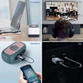 Miniatyrbillede 5 af 5: Bil Bluetooth Adapter, Bluetooth Transmitter Receiver, 2 i 1 Bluetooth Adapter, 3.5mm Jack, Kompatibel med PC/TV/Bil Audio System/Højttalere og Andre Blu