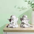 Pikkukuva 5 / 5: 2 x Enkelipatsas Figuriinit Veistos Kerubi Kokoelma Sisustus S 9,5 x 6 x 8,5cm-