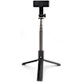 Miniatyrbillede 7 af 8: Foldbar Selfie Stick Tripod Bærbar Udtrækkelig Selfie Stick med Fjernbetjening (Sort)